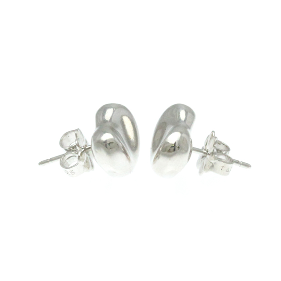 Tiffany Bean No Stone Silver 925 Stud Earrings Silver - Picture 3 of 11